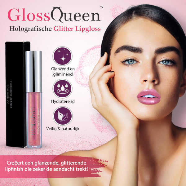 GlossQueen™ Holografische Glitter Lipgloss