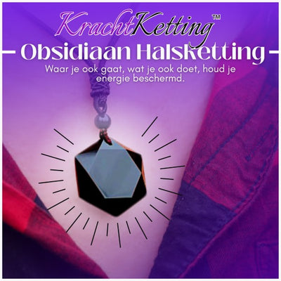 KrachtKetting™ Obsidiaan Halsketting